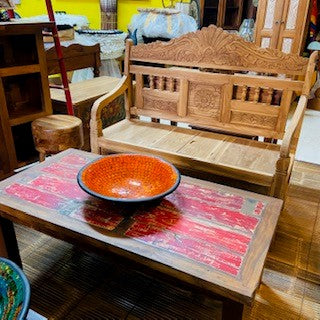 Centre de table en mosaïque de terre cuite, poches vides