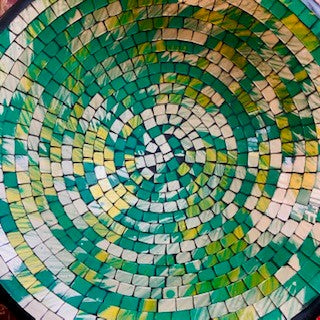 Vassoio Centro Tavola Svuota Tasche Mosaico Vetro