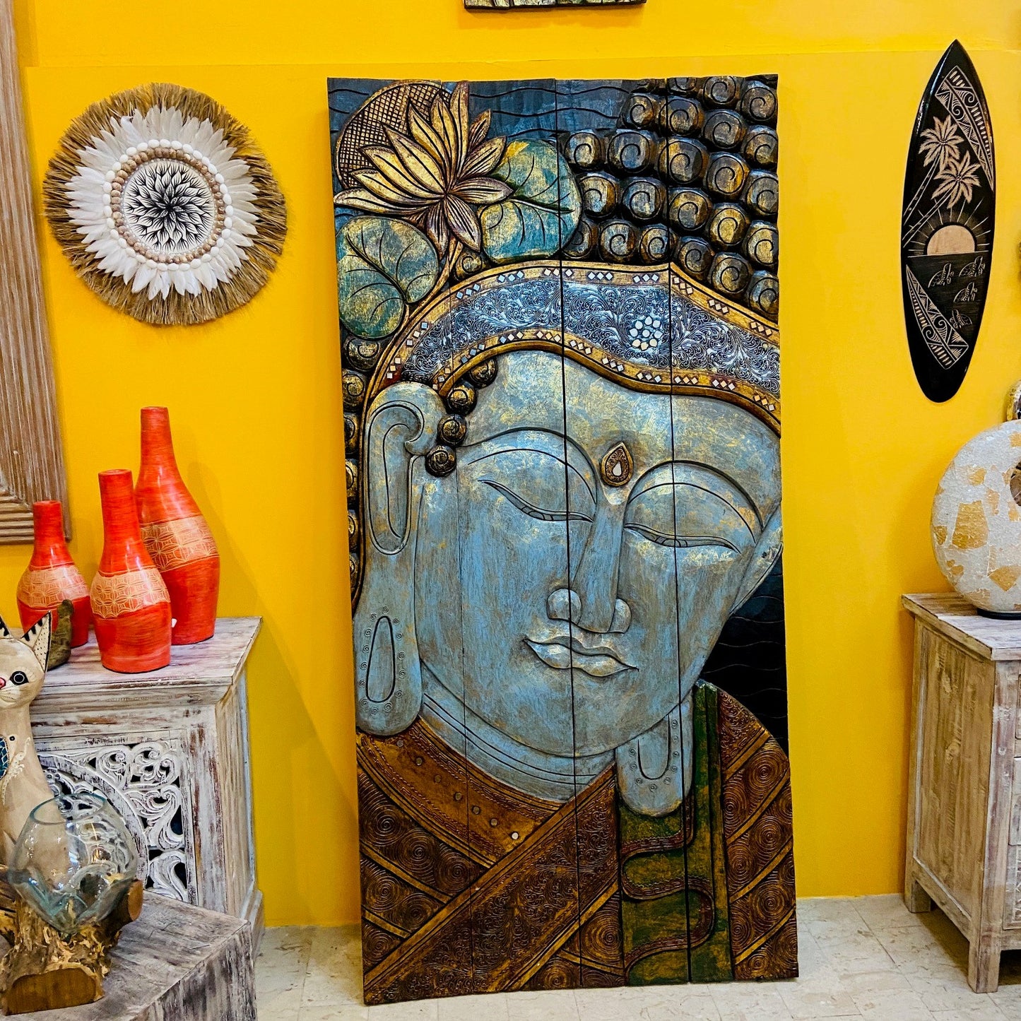 Separe Pieghevole Pannello Buddha Yoga Medita Om