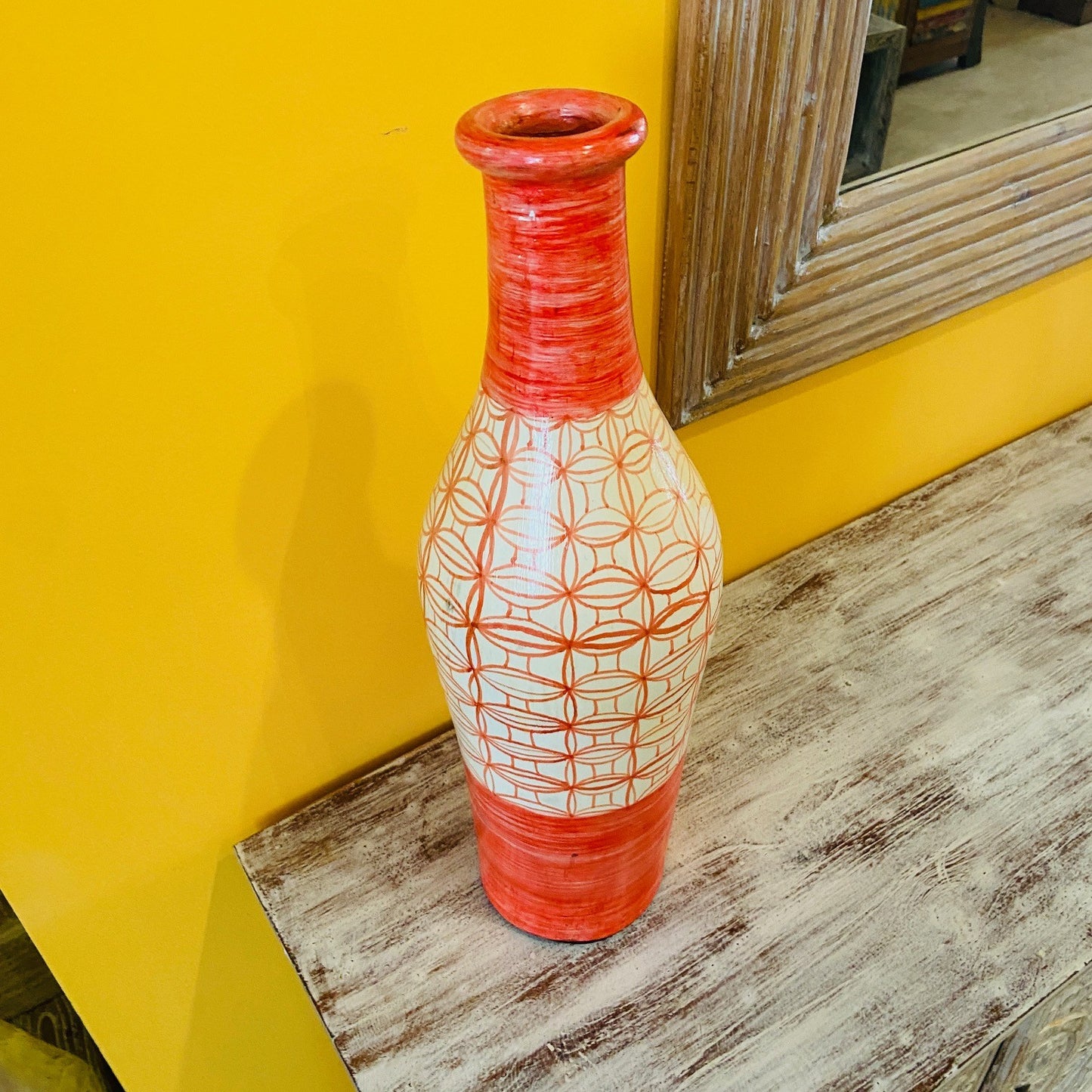 Terracotta Bottle Vases Ethnic Ornaments