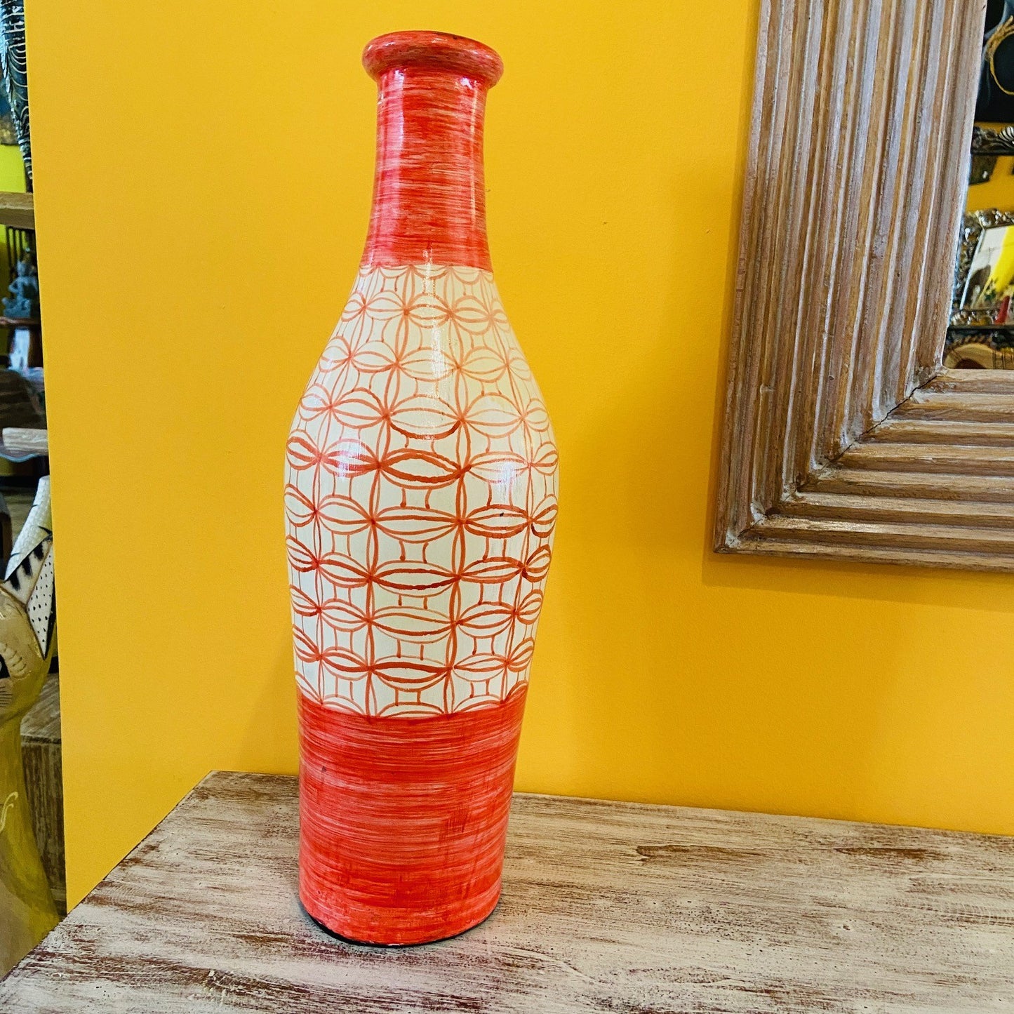 Terracotta Bottle Vases Ethnic Ornaments