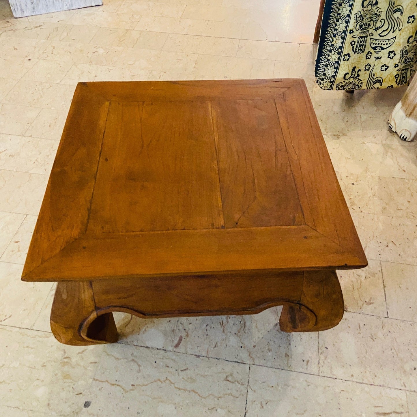 Table basse Opium en bois de teck de style ethnique pour salon