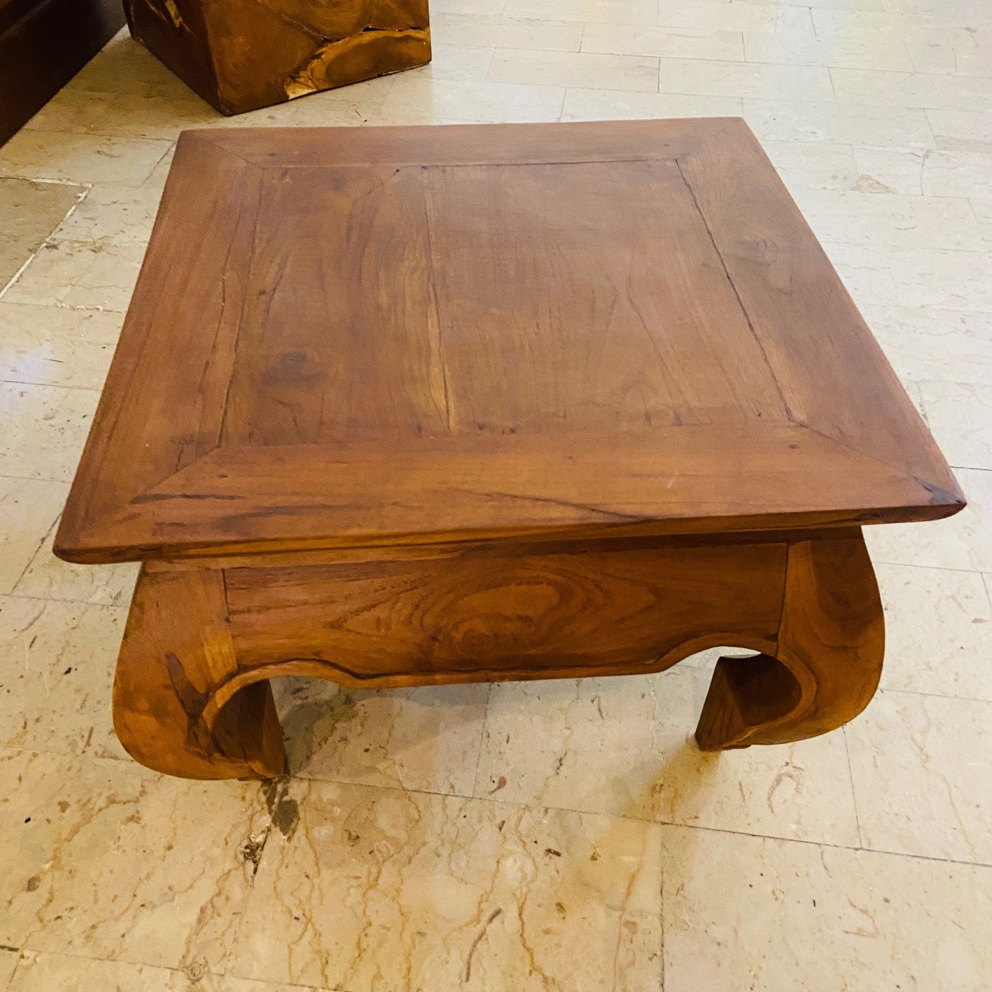 Table basse Opium en bois de teck de style ethnique pour salon