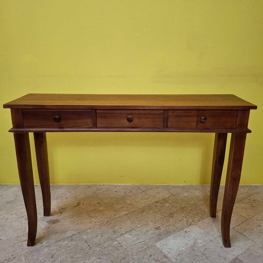 Mobile ingresso consolle teak scrittoio etnico stile liberty