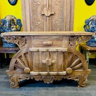 Mobile Etnico Buffet Teak Intagliato