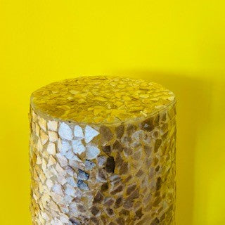 Lampada etnica piantana in madre perla d'orata - ETNICBAY