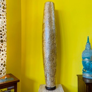 Lampada etnica piantana in madre perla d'orata - ETNICBAY