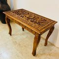 Tavolino etnico da salotto sgabello legno teak - ETNICBAY