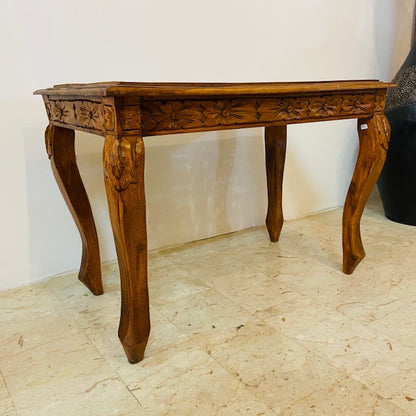 Table basse ethnique tabouret en bois de teck