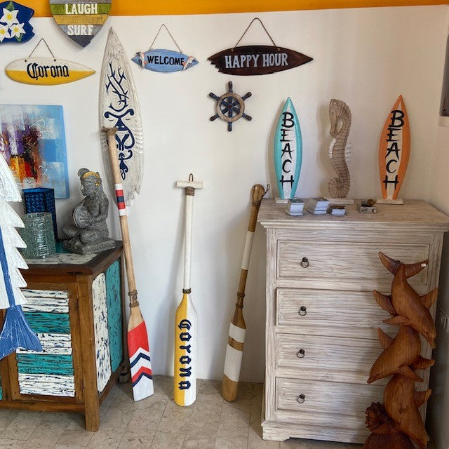 Corona pagaia in legno remo decorativo etnico - ETNICBAY