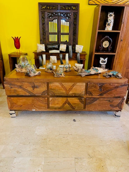 Ethnic chest of drawers tribal tv stand sideboard