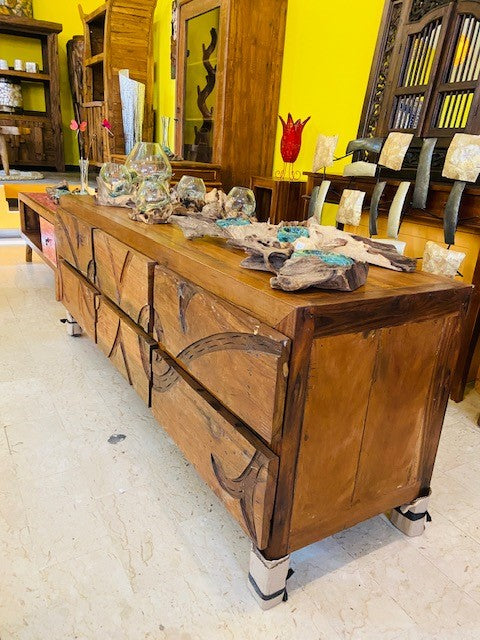 Ethnic chest of drawers tribal tv stand sideboard