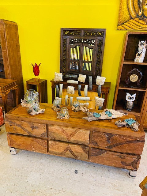 Ethnic chest of drawers tribal tv stand sideboard