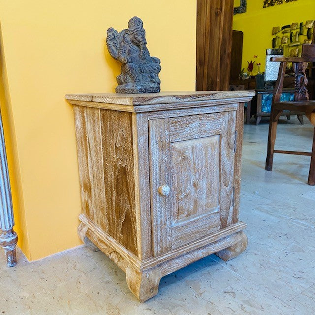 Comodino etnico stile opium mobiletto legno teak - ETNICBAY