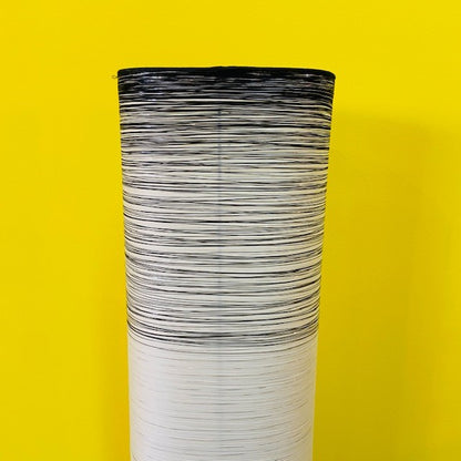 Lampada da terra ferro battuto tessuto bianco e nero