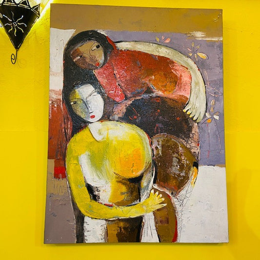 Ethnic painting maternity picture impressionism art