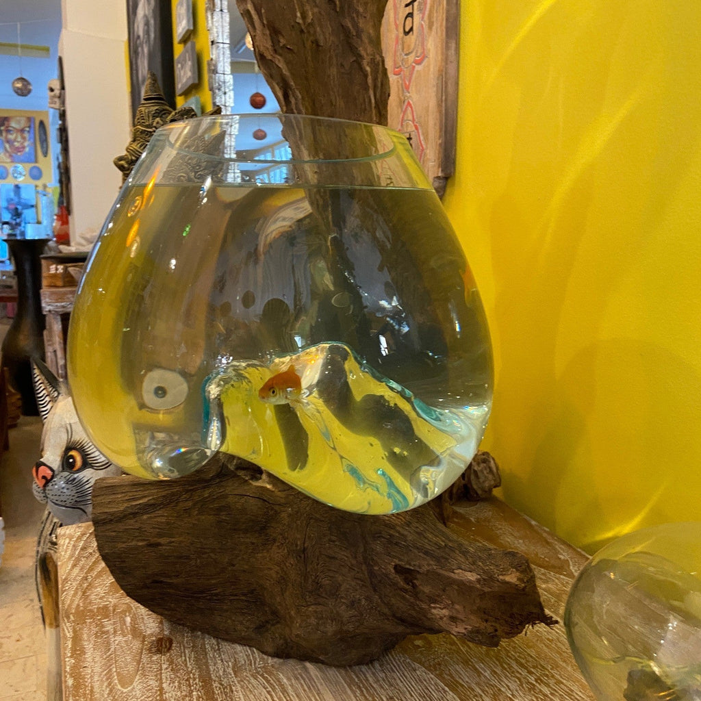 Acquario radice e vetro arredamento etnico vaso - ETNICBAY