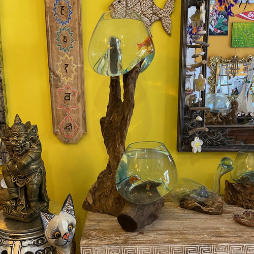 Acquario radice e vetro arredamento etnico vaso - ETNICBAY