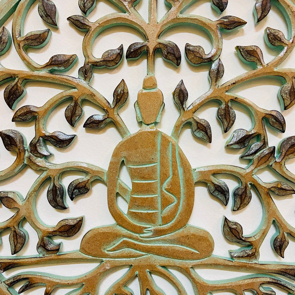 Buddha albero della vita rotondo da parete - ETNICBAY