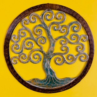 Panneau ethnique Arbre de vie Sacré Om