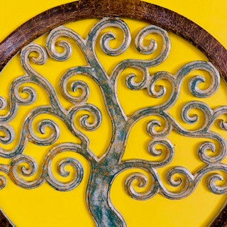 Panneau ethnique Arbre de vie Sacré Om