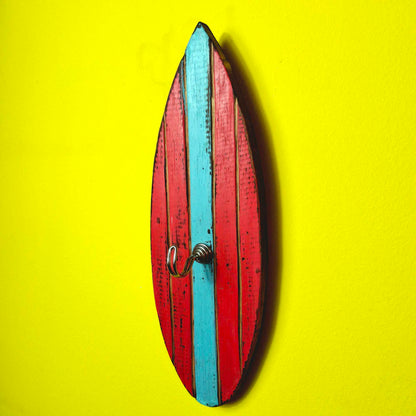 Appendiabiti da parete stile surfista in legno