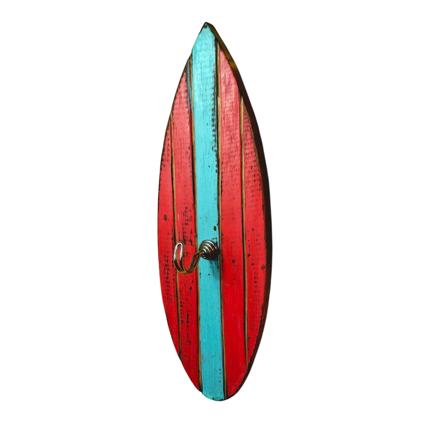 Appendiabiti da parete stile surfista in legno
