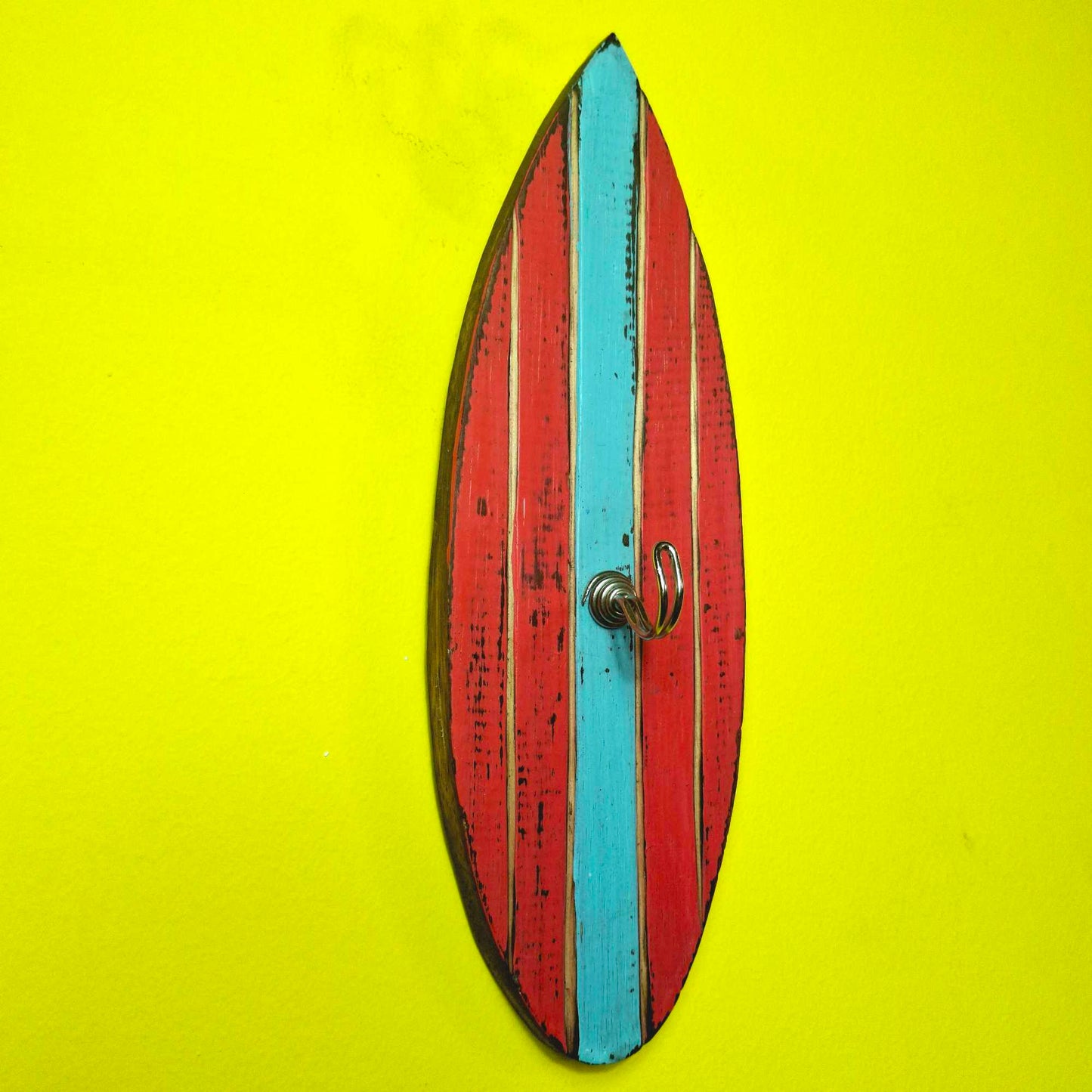 Appendiabiti da parete stile surfista in legno