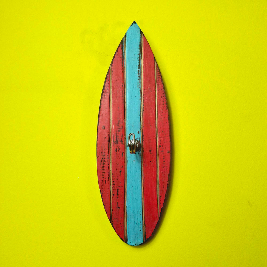 Holz-Kleiderhaken im Surfer-Stil, ethnischer Wandgarderobenhaken
