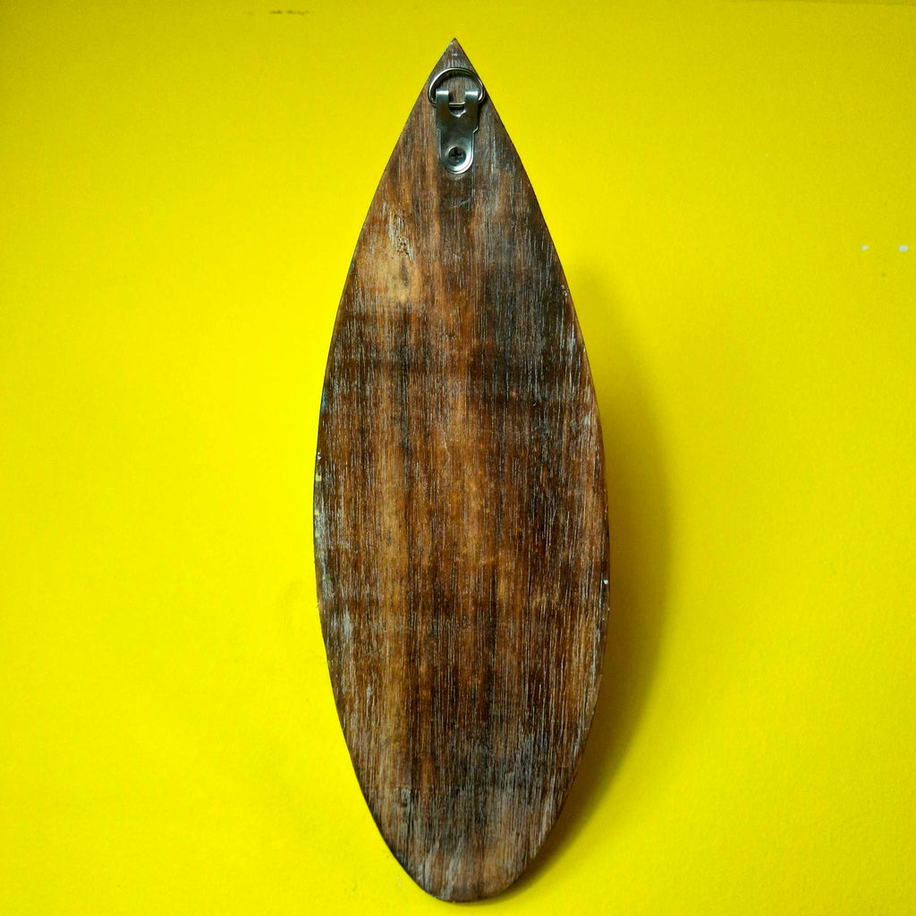 Attaccapanni etnico stile surfista in legno