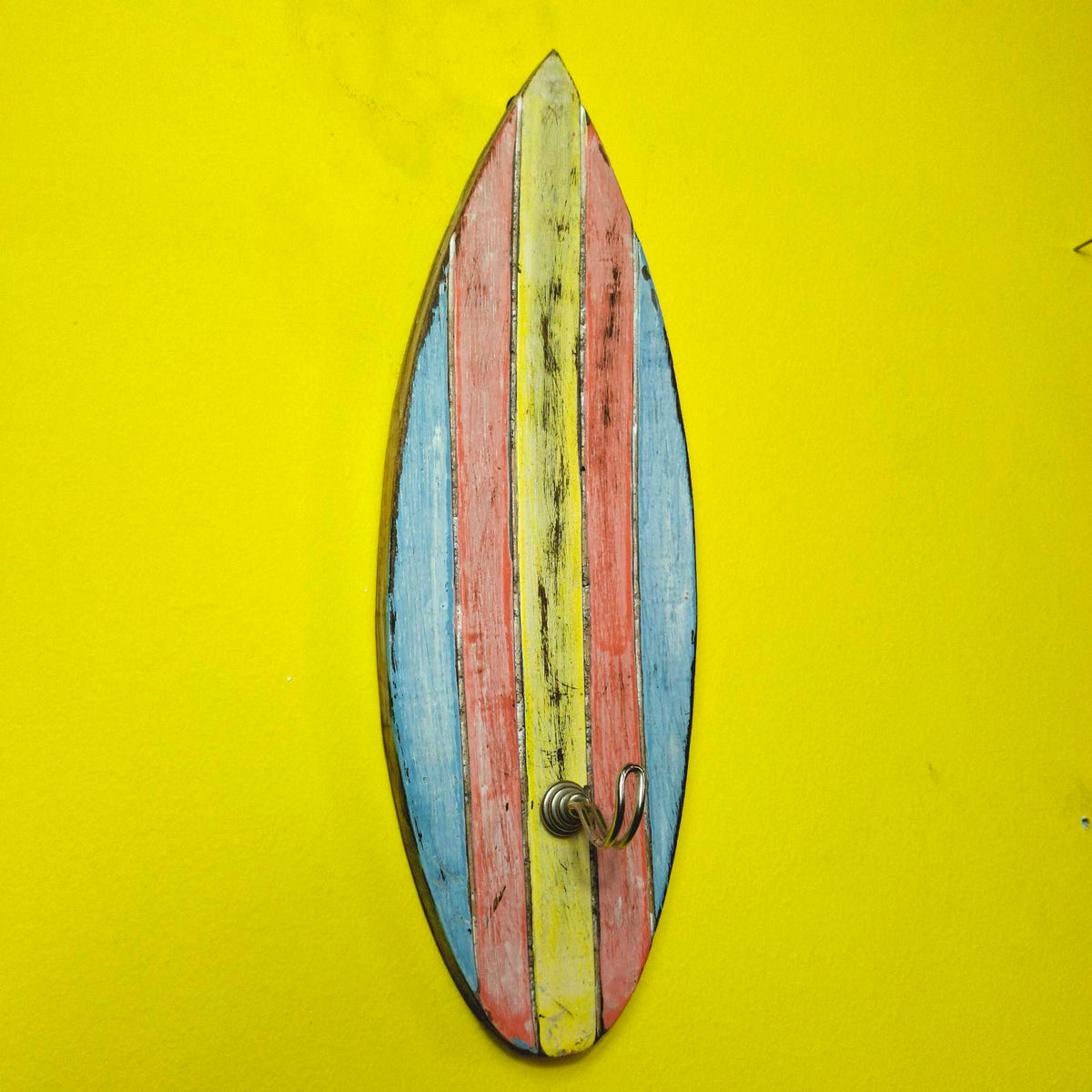 Attaccapanni etnico stile surfista in legno