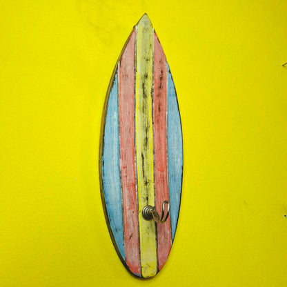 Appendiabiti singolo stile surfista in legno