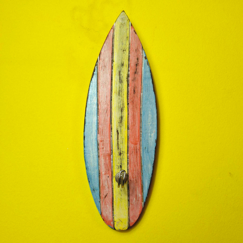Attaccapanni etnico stile surfista in legno