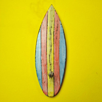 Appendiabiti singolo stile surfista in legno