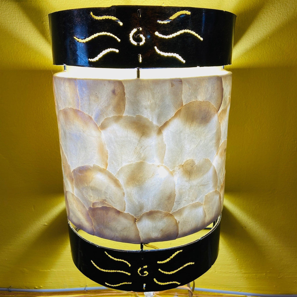 Applique madre perla ferrobattuto lampada etnica - ETNICBAY