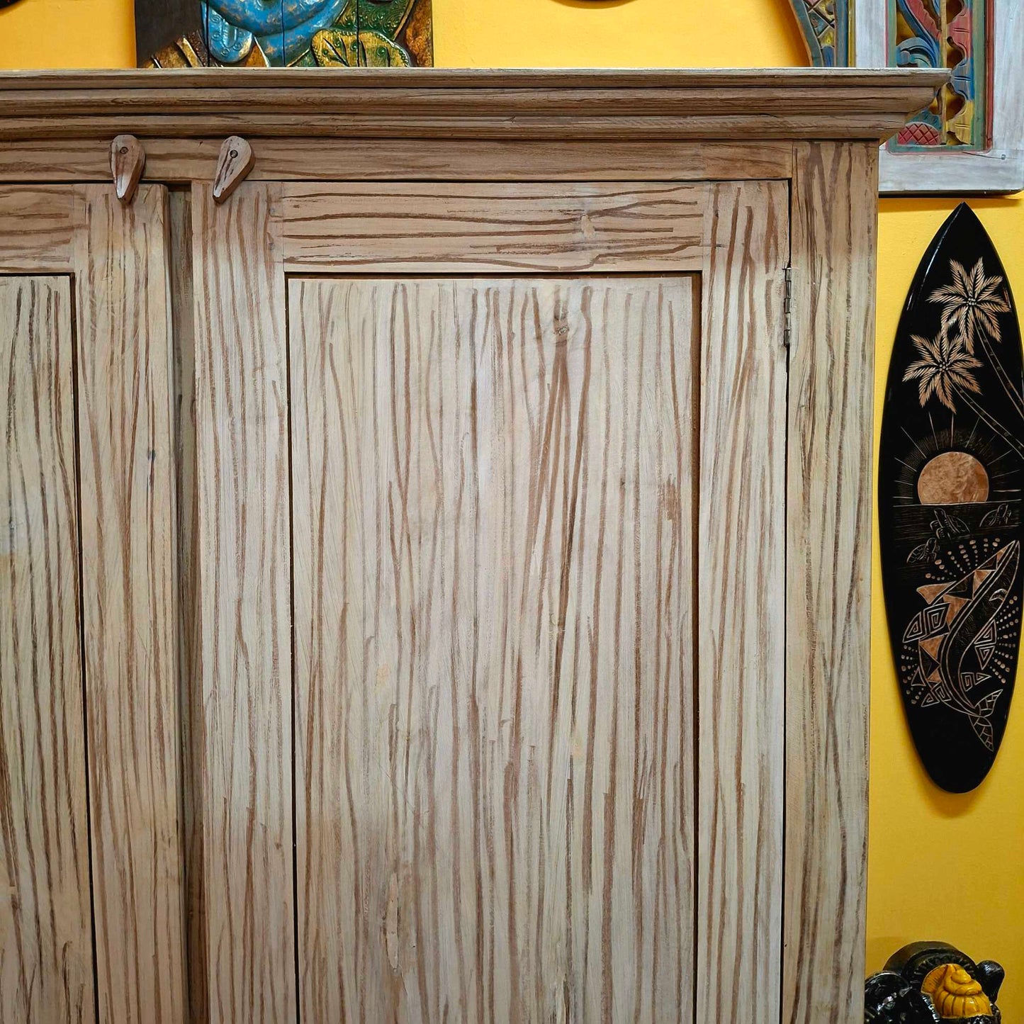 Armadio etnico in teak shabby chic arte povera