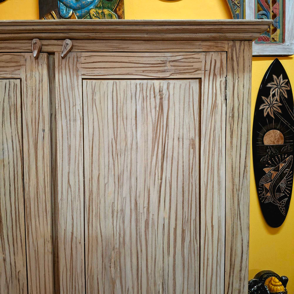 Armadio etnico in teak shabby chic guardaroba arte povera