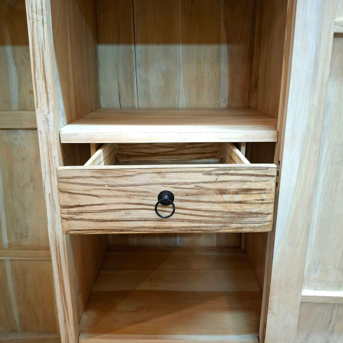 Armadio etnico in teak shabby chic guardaroba arte povera