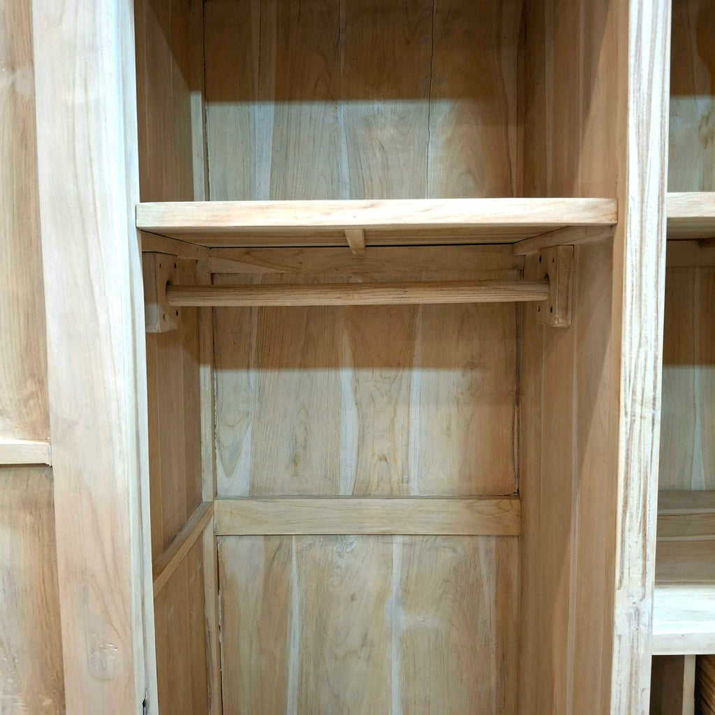 Armadio etnico in teak shabby chic guardaroba arte povera