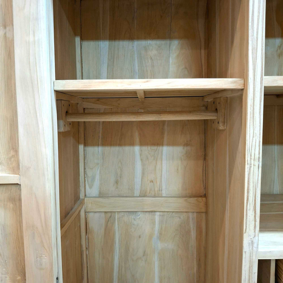 Armadio etnico in teak shabby chic guardaroba arte povera