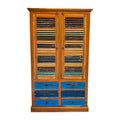 Armadio etnico legno teak guardaroba mobile artigianale - ETNICBAY