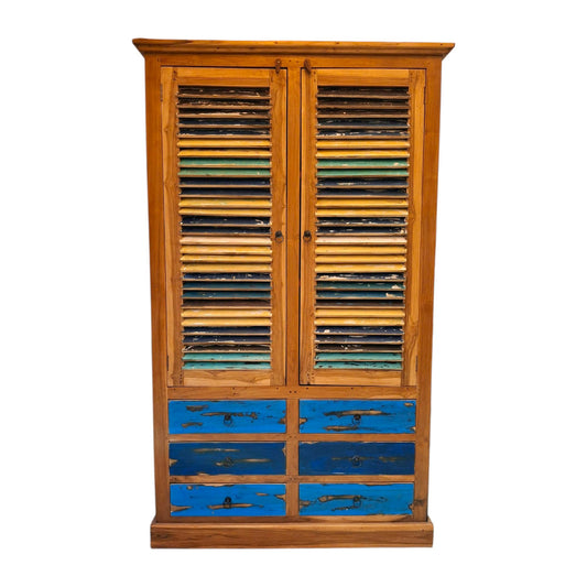 Armadio etnico legno teak guardaroba