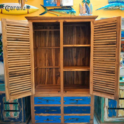 Armadio etnico legno teak guardaroba