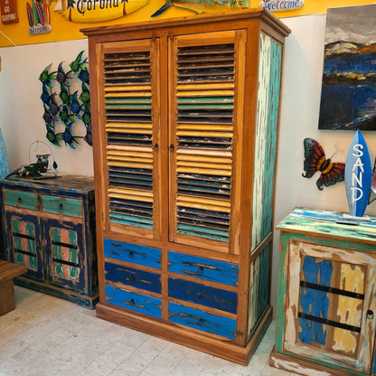 Armadio etnico legno teak guardaroba