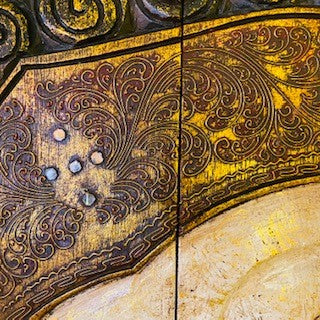 Buddha Quadro Etnico Legno In Rilievo Pieghevole - ETNICBAY