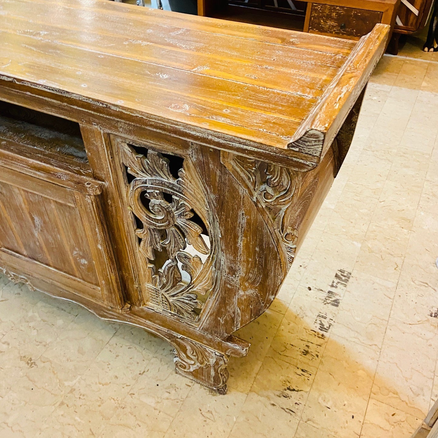 Meuble TV Buffet Meubles Ethnique Teck Shabby Vintage
