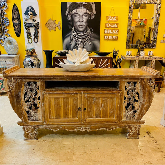 Meuble TV Buffet Meubles Ethnique Teck Shabby Vintage