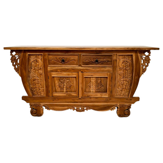 Buffet de style colonial en bois de teck