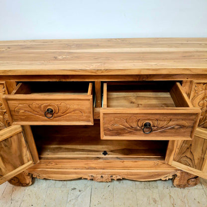 Buffet de style colonial en bois de teck