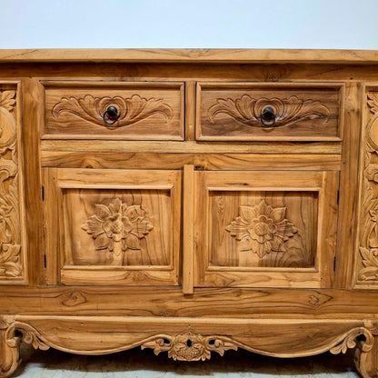 Buffet de style colonial en bois de teck